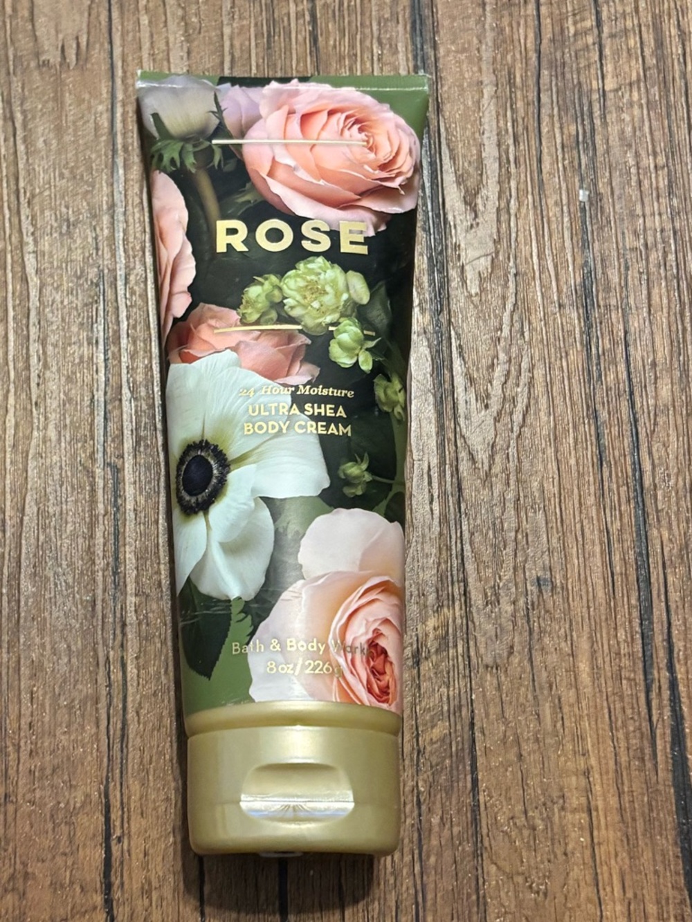 Bath & Body Works Rose Ultra Shea Body Cream - Pink, Green, Gold
